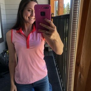 Pink Nike Dri-Fit Sleeveless Polo Size S
